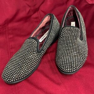 Steve Madden Dressy Black Studded Loafers